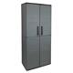 Utility Cupboard; 2 Doors; 3 Shelf; Two Tone Grey