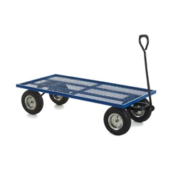 Industrial General Purpose Truck; Mesh Base with Puncture Proof Wheels; 500kg; Blue