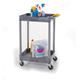 Super Strength® Multi Purpose Trolley; 2 Storage Trays; 610 x 460 x 980; Swivel (x2 Braked)Castors; Polyethylene; 150kg; Grey