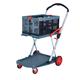 Clever Folding Trolley; c/w 2 Folding Boxes; Injected Moulded Plastic/Anodised Aluminium; 60kg; Grey/Black/Red