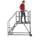 Work Platform - Easy Slope - 1200mm Platform - 5 Tread - Grey