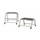 Nestable Step-up; 1 Tread; Tubular Steel; 150kg; Silver