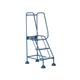 Domed Feet Step - 3 Tread - Punched - Blue