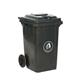 Wheelie Bin; 80L; 30% Recycled Polyethylene; Dark Grey