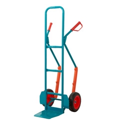Apollo Heavy Duty Sack Truck; High Back; Puncture Proof Wheels; Steel; 300kg; Teal