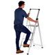 Climb-It® Slim Folding Step; 4 Tread; Aluminium; 150kg; Silver