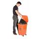 Wheelie Bin; 50L; 30% Recycled Polyethylene; Red/Orange