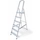 Folding Step; 5 Tread; 150kg; Aluminium; Silver