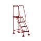 Domed Feet Step - 4 Tread - Anti Slip - Red