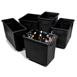 100% Recylced Polyethylene Bottle Skip; 150L; Black