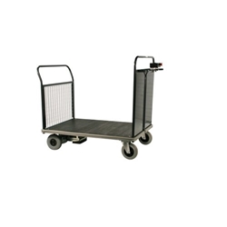 Powered Platform Truck - Steel End with Mesh Opp End - Small