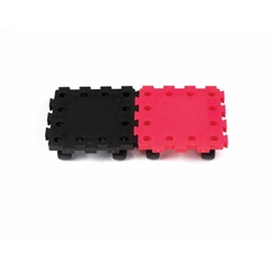 Connect 'N' Roll' Dollies; 260 x 260 x 65; Swivel Castors; Plastic; 35kg; Black/Red