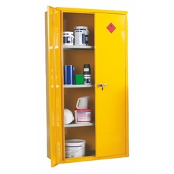 Heavy Duty Hazardous Substance Storage Cupboard; 3 Shelves; Double Door;Yellow