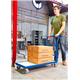 Double Bar End Platform Truck; 1000 x 700 x 810; Fixed/Swivel Castors; Steel; 250kg; Blue/Veneer