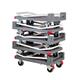 Pro-Dek Heavy Duty Folding Platform Trolley; 740 x 468 x 930; 'QuietCastors'; Steel/Plastic; 200kg; Grey/White/Red