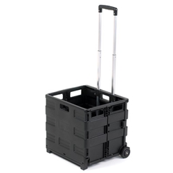 Proplaz® Folding Box Truck; Fixed Wheels; Plastic; 35kg; Black