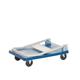 Folding Platform Trolley; 710 x 460 x 825; Fixed/Swivel Castors; Steel/Plastic; 120kg; Blue