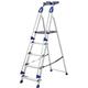 Professional Folding Step with Tool Tray; 5 Tread; 150kg; Silver/Blue