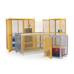 Security Cage; 1680 x 700 x 700; Single Door; 500kg; Yellow