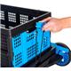 Proplaz® Clever Trolley c/w 1 Folding Box; Injected Moulded Plastic/Anodised Aluminium; 70kg; Black/Blue/Silver