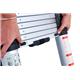 Telescopic Ladder; 13 Tread; Aluminium; 150kg; Silver/Black/Red