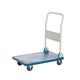 Folding Platform Trolley; 710 x 460 x 825; Fixed/Swivel Castors; Steel/Plastic; 120kg; Blue