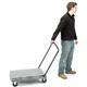 3 Position Handle Platform Trolley; 790 x 500 x 800; Fixed/Swivel Castors; Steel/Plastic; 180kg; Grey/Black