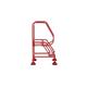 Domed Feet Step - 2 Tread - Punched - Red
