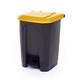 Pedal Bin; 50L; Polypropylene; Grey Body & Yellow Lid
