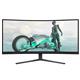 Philips Evnia 3000 34 Inch 3440 x 1440 Pixels Wide Quad HD Fast VA HDMI DisplayPort Curved Monitor