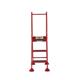 Domed Feet Step - 3 Tread - Anti Slip - Red