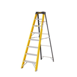 Climb-It® Glass Fibre Swingback Stepladder; 7 Tread; 150kg; Yellow/Black