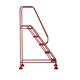 Domed Feet Step - 5 Tread - Anti Slip - Red