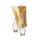 Folding Laundry Trolley; Folding X Type Model; Swivel Castors; Chrome Plated Steel/Canvas; 150kg; Silver/Creme