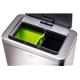 Durable NO TOUCH DUO Sensor Waste Bin 2 x 20L Capacity Silver - 342423
