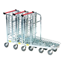 Stock Trolley with Folding Top Shelf; 200kg; Silver
