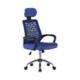 Sigma – High Back Mesh Chair with Height Adjustable Headrest & Fixed Sturdy Arms Blue