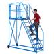 Work Platform - Stand. Incline - 1200mm Platform - 10 Tread - Blue