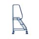 Domed Feet Step - 3 Tread - Punched - Blue