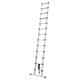 Telescopic Ladder; 13 Tread; Aluminium; 150kg; Silver/Black/Red