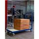 Double Bar End Platform Truck; 1000 x 700 x 810; Fixed/Swivel Castors; Steel; 250kg; Blue/Veneer