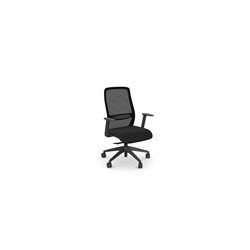 NV Operative Chair Adj. Arms, Mesh Back, Black Base