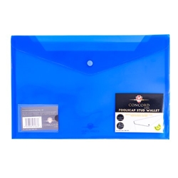 Pukka Pads Stud Wallet Foolscap Blue PK5 - 7087-PFL