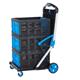 Proplaz® Clever Trolley c/w 3 Folding Boxes; Injected Moulded Plastic/Anodised Aluminium; 70kg; Black/Blue/Silver