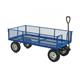 Industrial General Purpose Truck; Mesh Base; Mesh Sides & Ends with Puncture Proof Wheels; 500kg; Blue