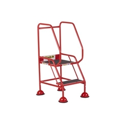 Domed Feet Step - 2 Tread - Anti Slip - Red