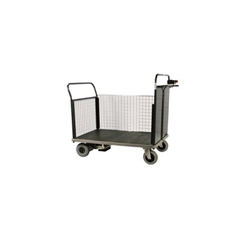 Powered Platform Truck - Steel End with Mesh Side & Opp End - Small