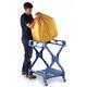 Folding Laundry Trolley; Swivel Castors; Plastic/PVC; 70kg; Blue/Yellow
