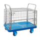 Proplaz® Super Silent Mesh Truck With Hinged Lid Top & Half Drop Side; Super Silent Castors; Steel/Plastic; 300kg; Blue/Grey