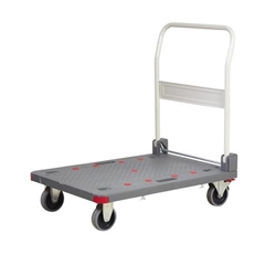 Pro-Dek Heavy Duty Folding Platform Trolley; 900 x 610 x 945; 'QuietCastors'; Steel/Plastic; 350kg; Grey/White/Red